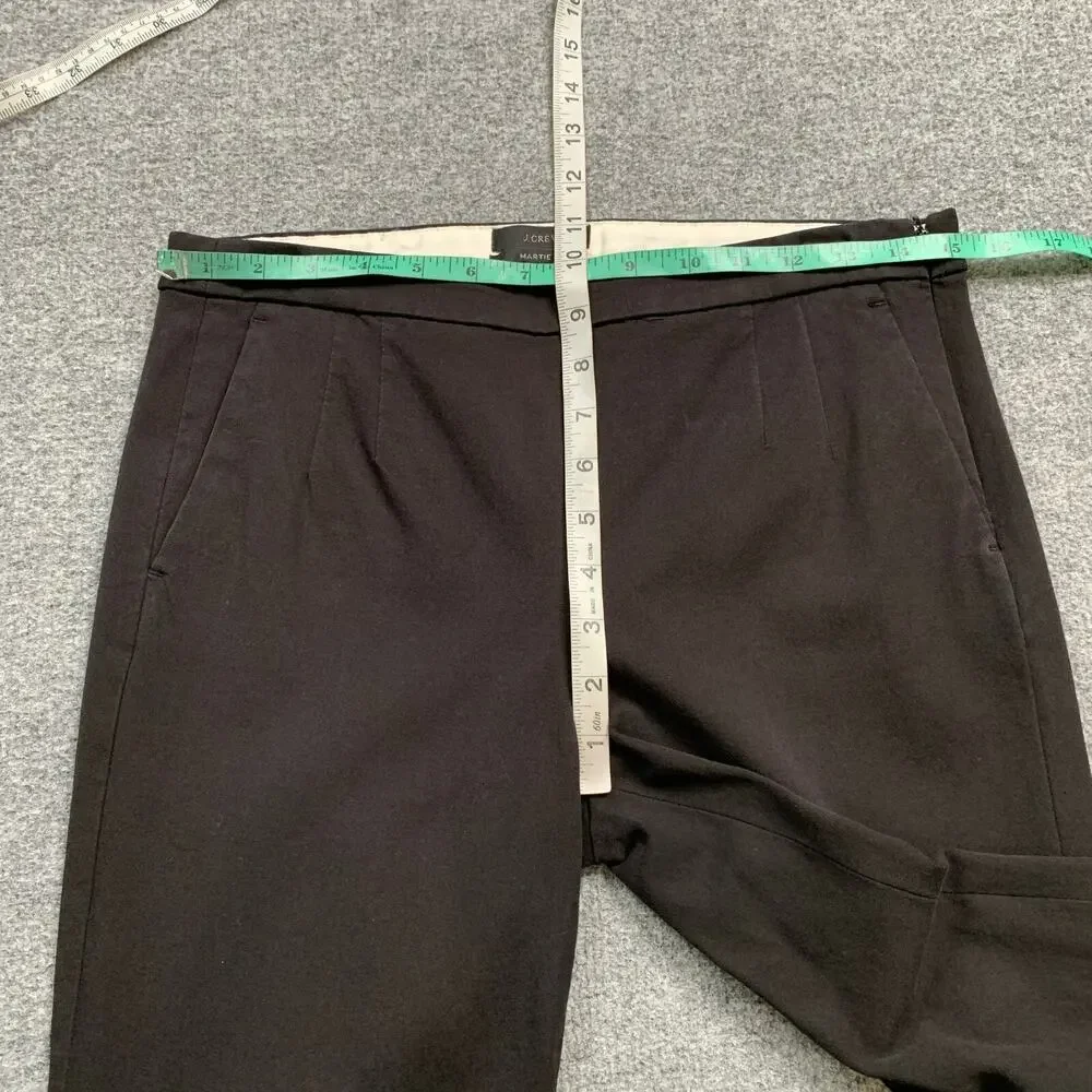 J Crew Pants Womens 4 Black Martie Bi Stretch Side Zip Slant Pocket Tapered